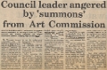 19820723 NICHOLAS FREEMAN SUMMONED BY ROYAL FINE ART COMMISSION TOWN HALL DEMOLITION CN